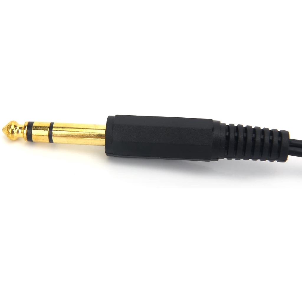 Gold-Plated 6.35mm 1/4 inch Male TRS Stereo Plug to 2 RCA Phono Male Audio Y Splitter Cable,Connector Wire Cord Plug (1.5M)