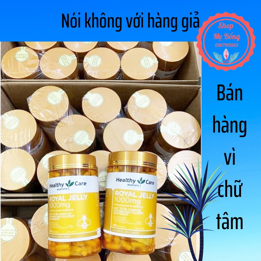 [HÀNG CHÍNH HÃNG] Sữa ong chúa Healthy Care Royal Jelly 1000 365 viên, Đẹp da, Chống lão hóa, Cân bằng nội tiết tố nữ