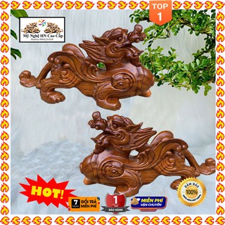 💥XẢ HÀNG 3 NGÀY💥 Cặp Tỳ Hưu Phong Thủy Gỗ Hương Đá, Gỗ Bách Xanh Cao Cấp KT 20x12x8