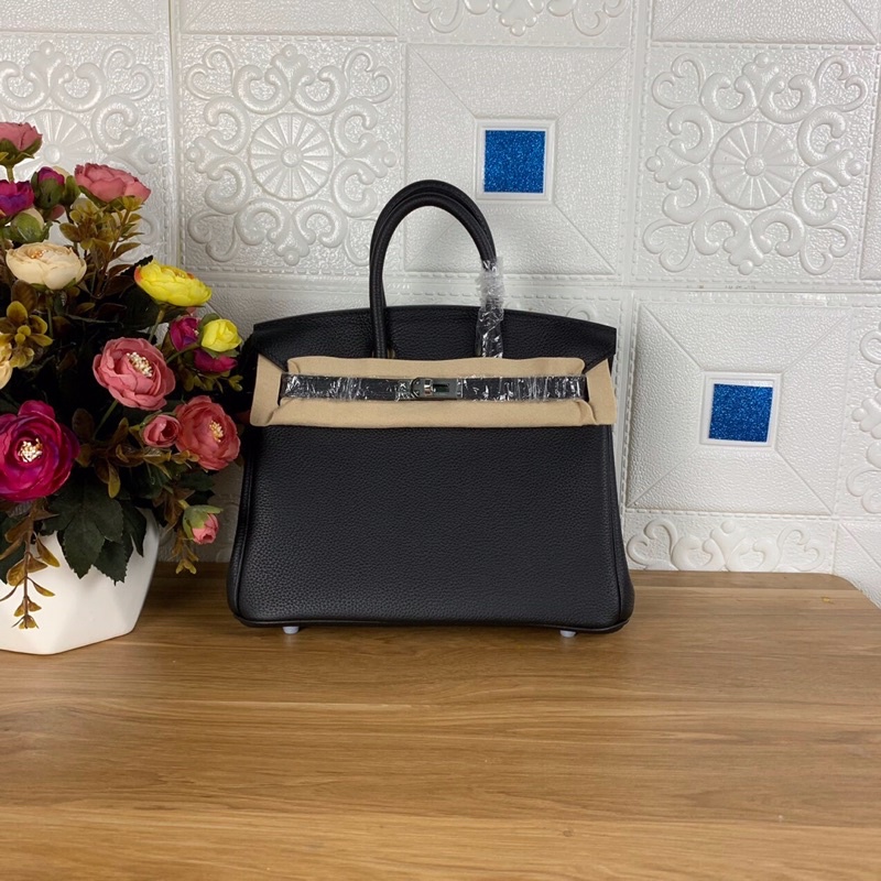 Túi xách Hermes Birkin cao cấp màu đen size 25cm (có sẵn)