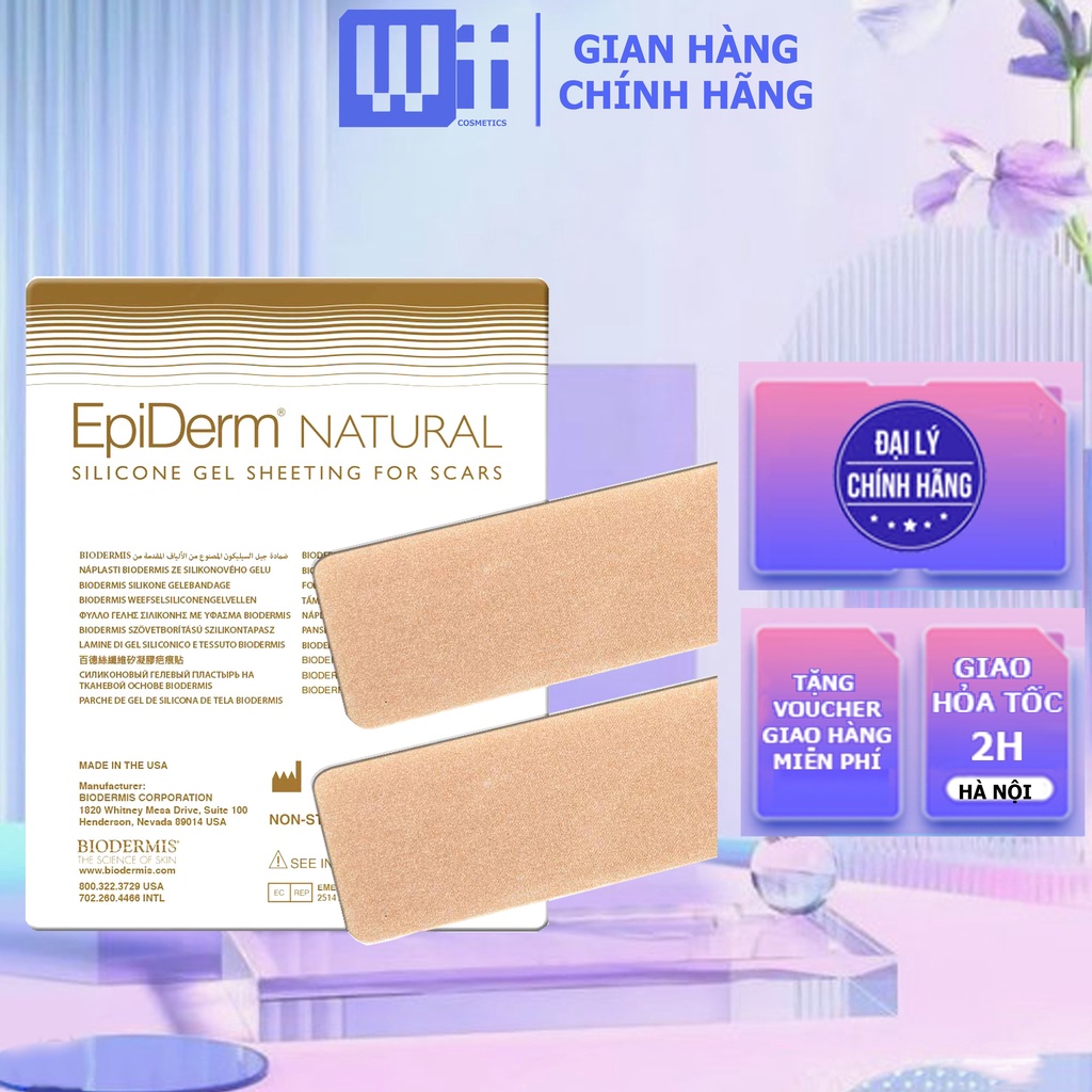 Miếng Dán SẸO SAU MÔ ĐẺ - EPIDERM CLEAR - BIODERMIS - Chính Hãng USA - Hình chữ nhật