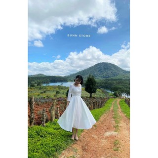 ĐẦM MAXI TAY LỠ CỔ U