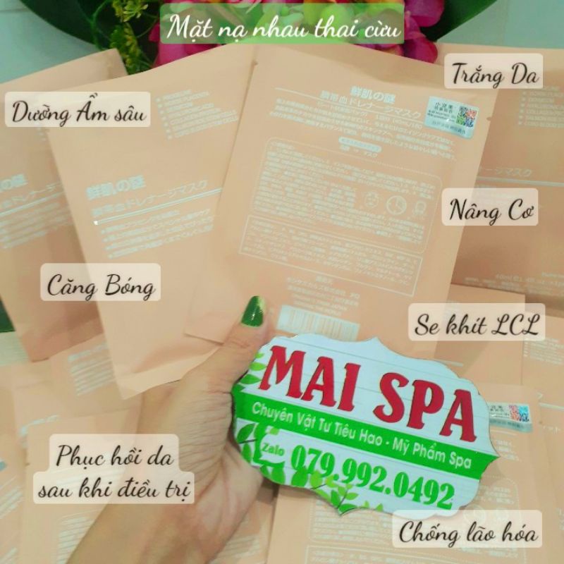 GÓI MẶT NẠ NHAU THAI CỪU CUỐNG RỐN TẾ BÀO GỐC  hàng chuẩn loại 1 có Tem / bao check mã vạch, QRcode