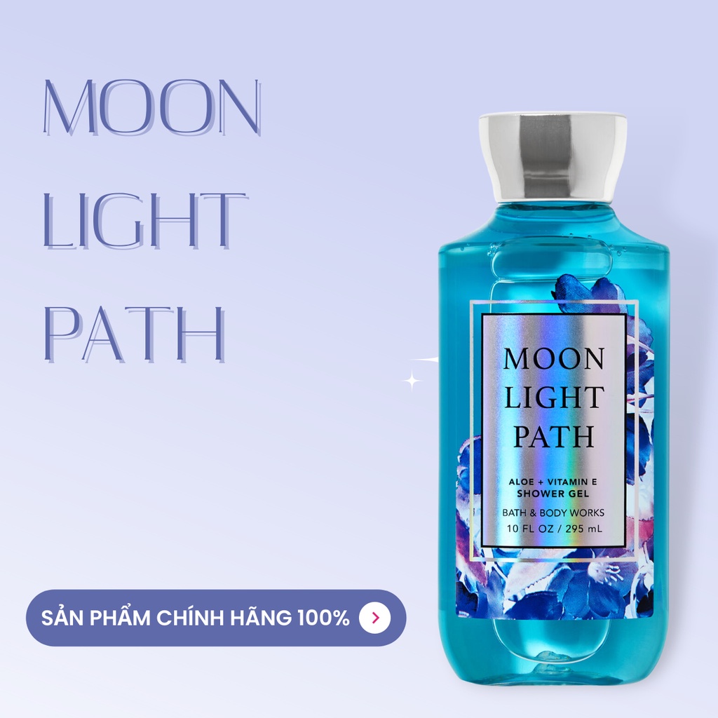 Sữa tắm Bath & Body Works Moonlight Path Shower Gel Giúp Làn Da Mịn Màng Thơm Mát Chai 295 ml