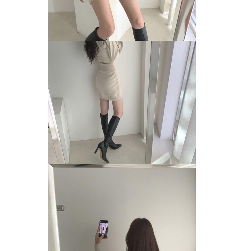 Đầm sweater dệt kim dáng ôm phong cách thu đông 2021 gợi cảm dành cho nữ