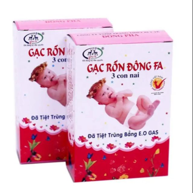 Băng rốn/gạc rốn đông fa cho bé (hộp 3 chiếc)