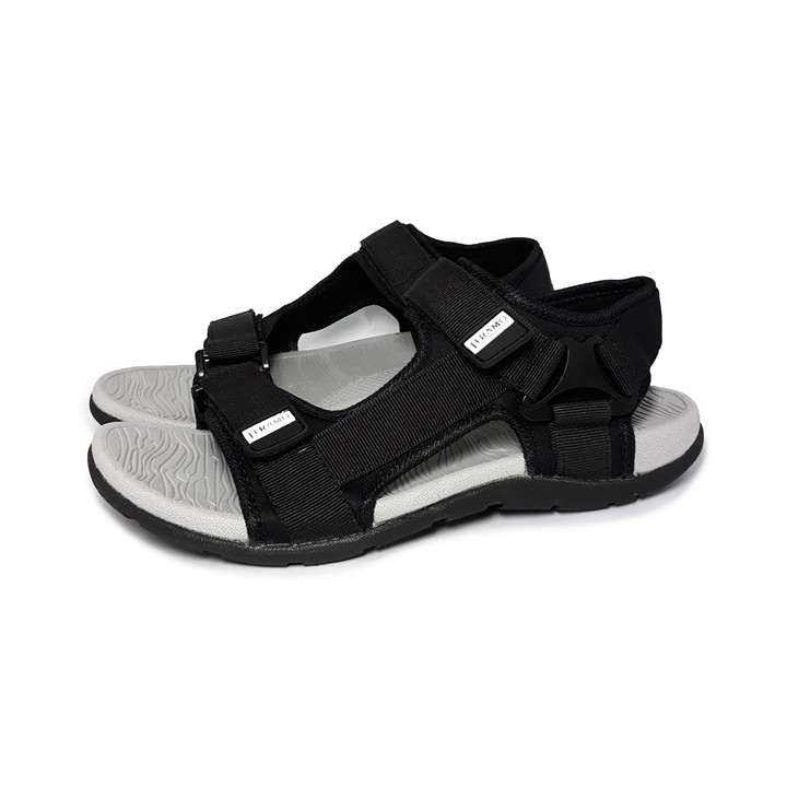 Giày sandal unisex Teramo hay sandan TRM29 đen kiểu giày sandal nam quai ngang nam và sandal nữ quai ngang