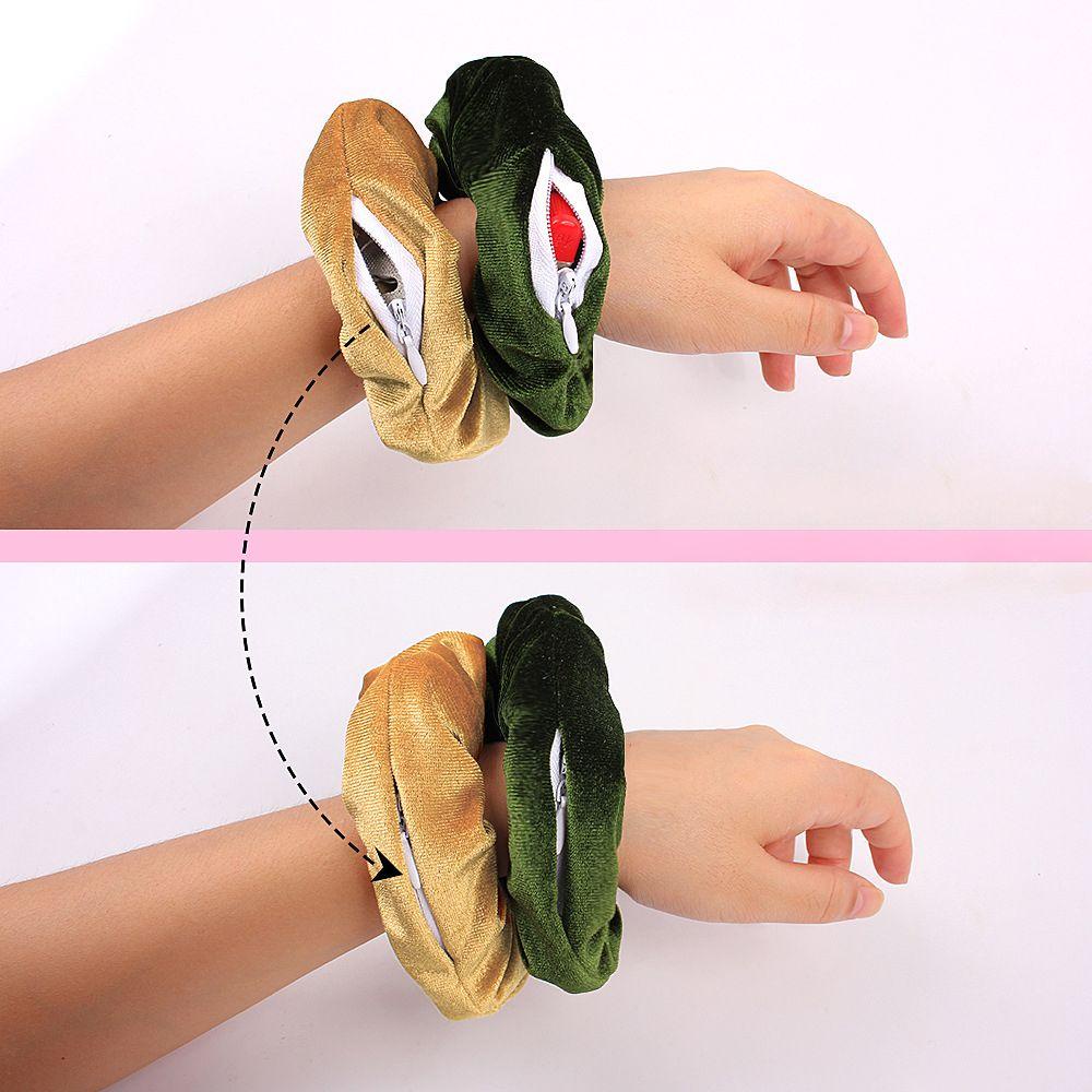 Dây Cột Tóc Scrunchies Phối Khóa Kéo Thời Trang Cho Nữ