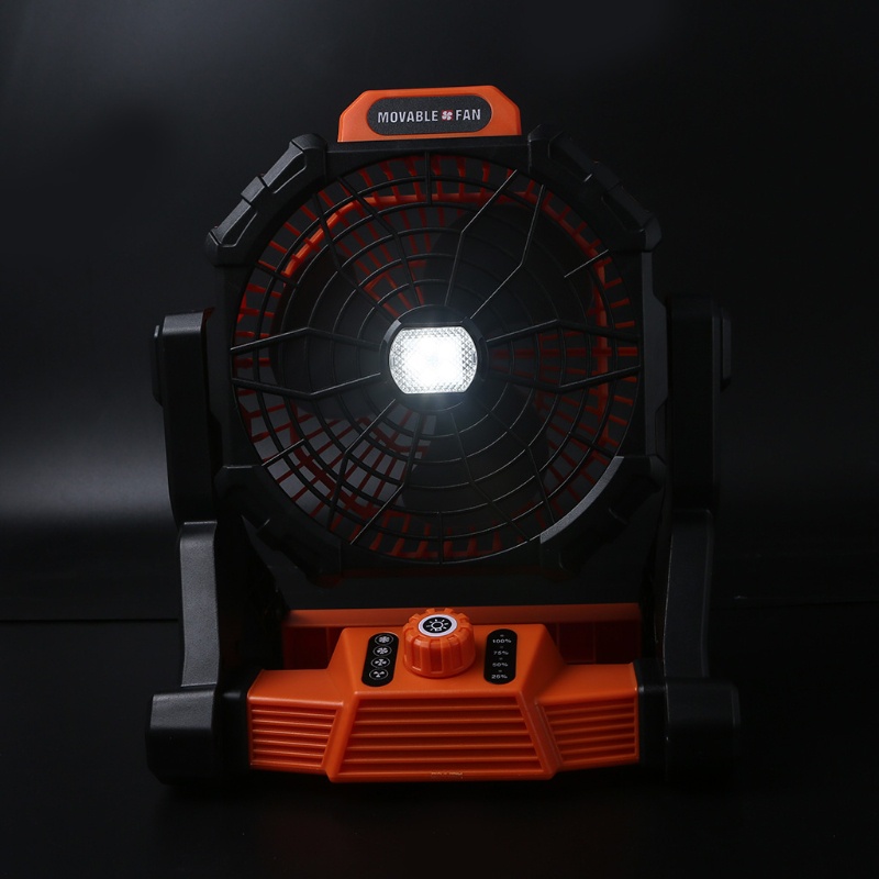 Quạt Cắm Trại 4 Tốc Độ Có Đèn Led Sạc Usb