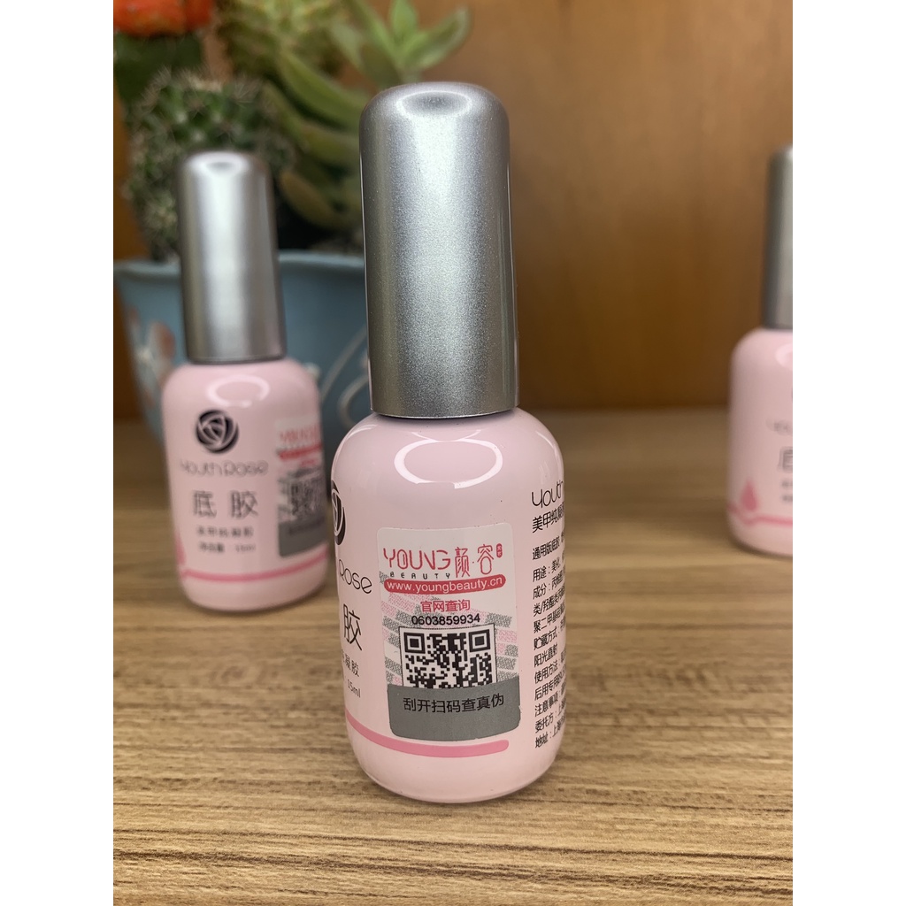 Cặp Base + Top Gel Hoa Hồng Youth Rose 15ml x 2