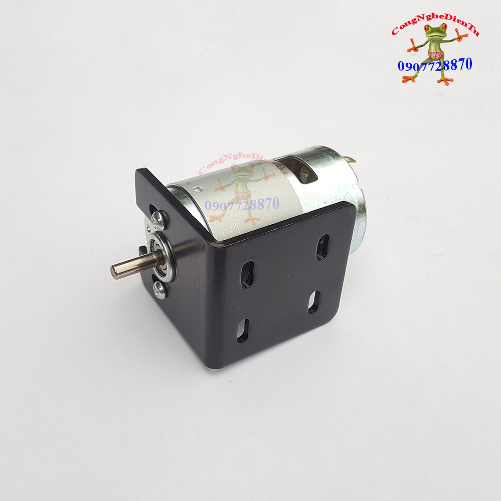 Motor 775 trục tròn 12v - 24v có bạc đạn + có đế