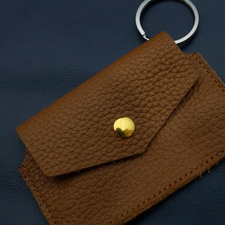 Móc Khóa Dạng Ví Da Bò Thời Trang (Màu nâu bò)