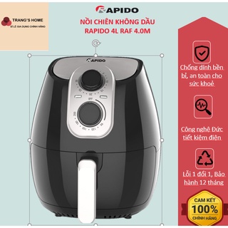 NỒI CHIÊN KHÔNG DẦU RAPIDO 4L, NỒI CHIÊN KHÔNG DẦU CƠ, DUNG TÍCH NHỎ, CHỐNG DÍNH BỀN BỈ