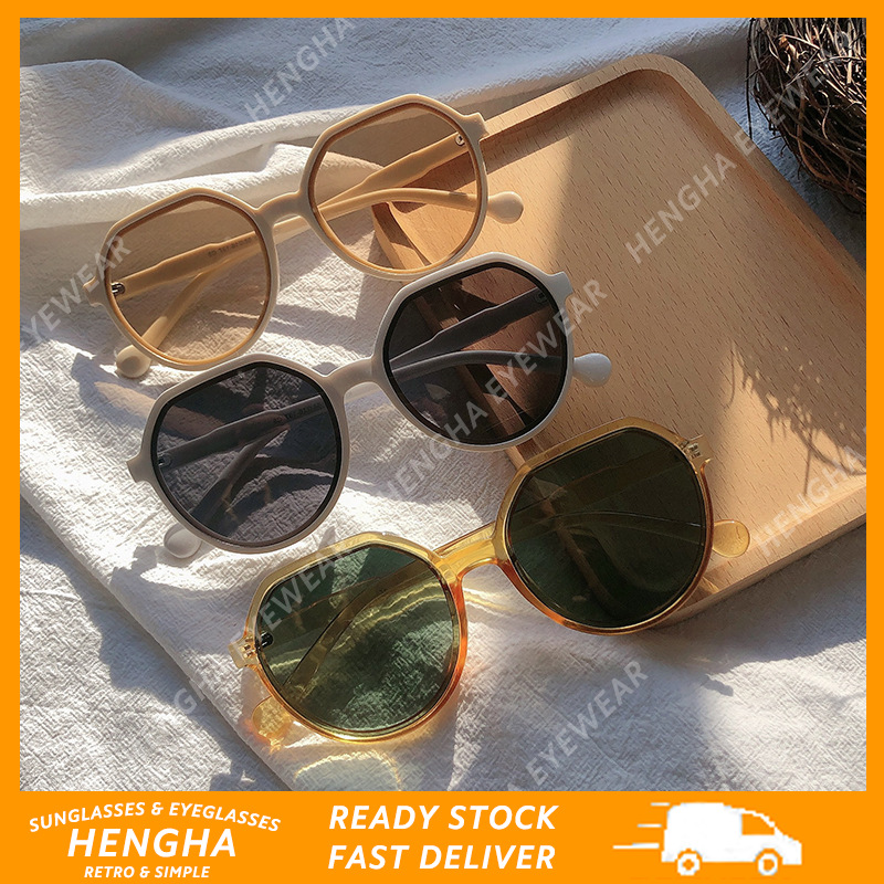 Kính Mát Gọng Tròn Phong Cách Retro Hàn Quốc Cho Nam Và Nữ