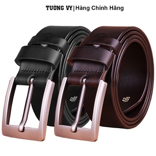 Thắt lưng nam da bò thật, Dây nịt phong cách Thái Lan khóa ghim cổ điển - TƯỜNG VY