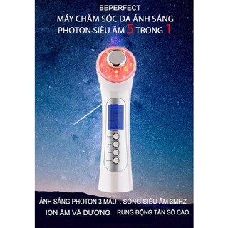 Máy chăm sóc da ánh sáng photon siêu âm 5 trong 1 (đầu lớn or đầu nhỏ)