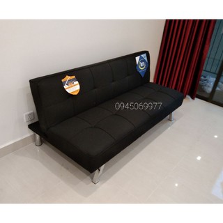 [Khuyến Mãi] Sofa bed chân inox - sofa giường đa năng màu đen - vải bố