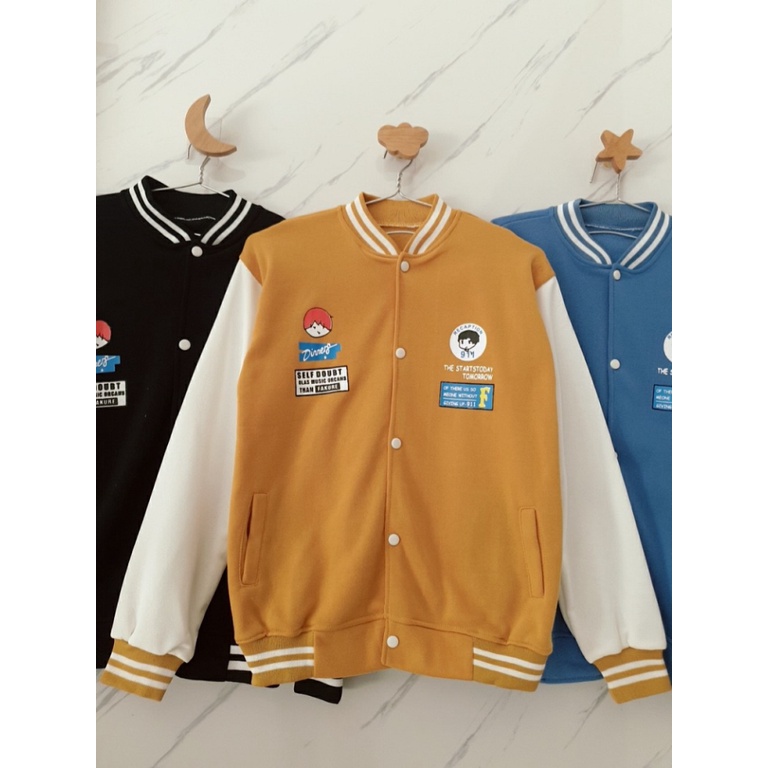 Áo Khoác Hoodie Nỉ Khóa Kéo Cổ Bóng Chày Kiểu Dáng Bomber Hàn Quốc Siêu Hot - CLITUS FASHION
