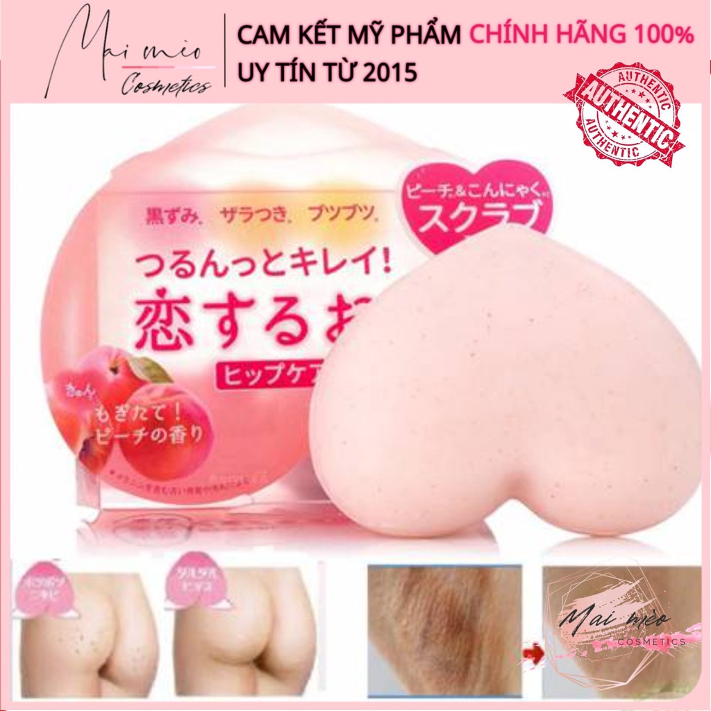 Xà Phòng Ngừa Thâm Mông Pelican Hip Care Soap Peach For Back, 80g Hình Trái Đào Nhật Bản