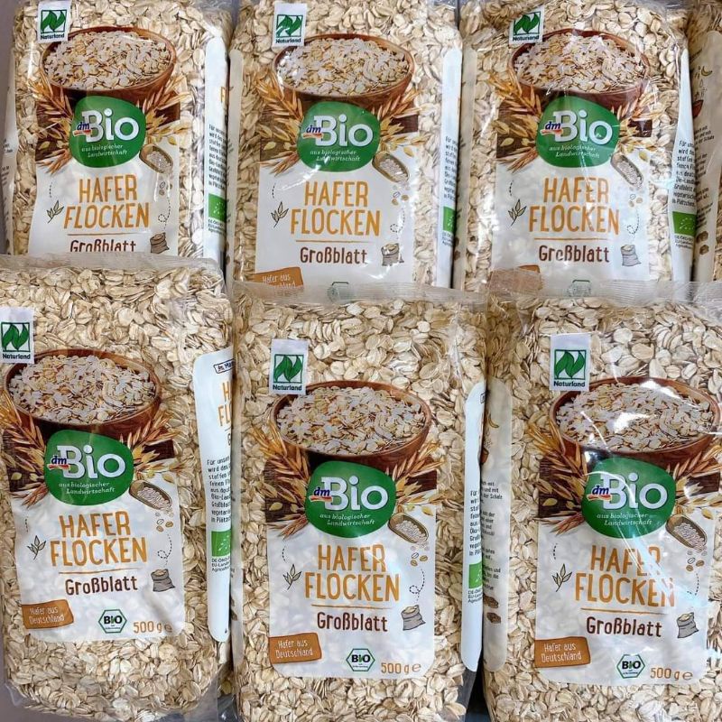 Yến mạch hữu cơ Đức DM Bio hafer flocken 500g