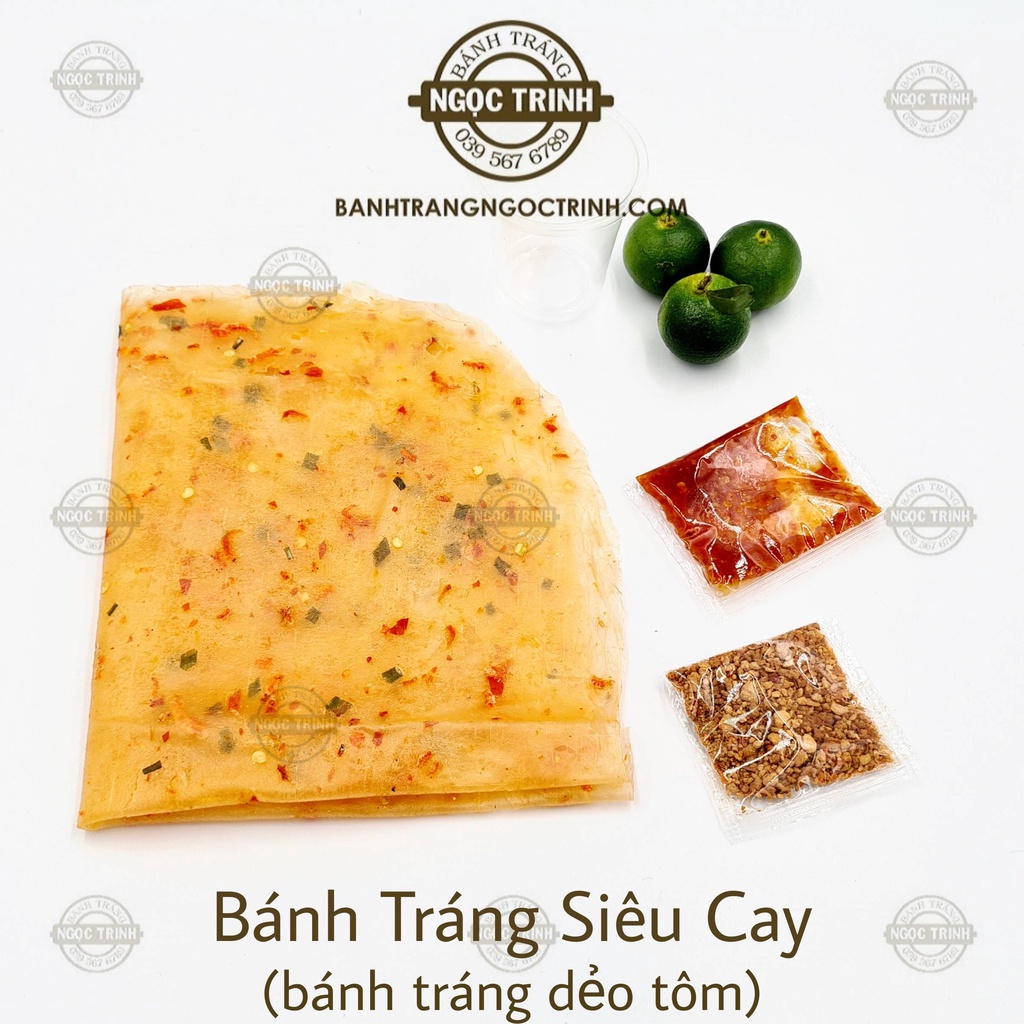 (5 Túi) Bánh tráng siêu cay loại bánh tráng dẻo tôm bánh tráng Ngọc Trinh