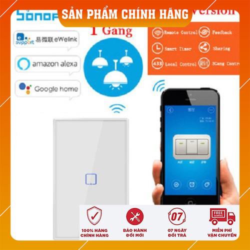 Công Tắc (Wifi + RF433) Sonoff T2 US 3 Nút Cao Cấp (New version 2019)