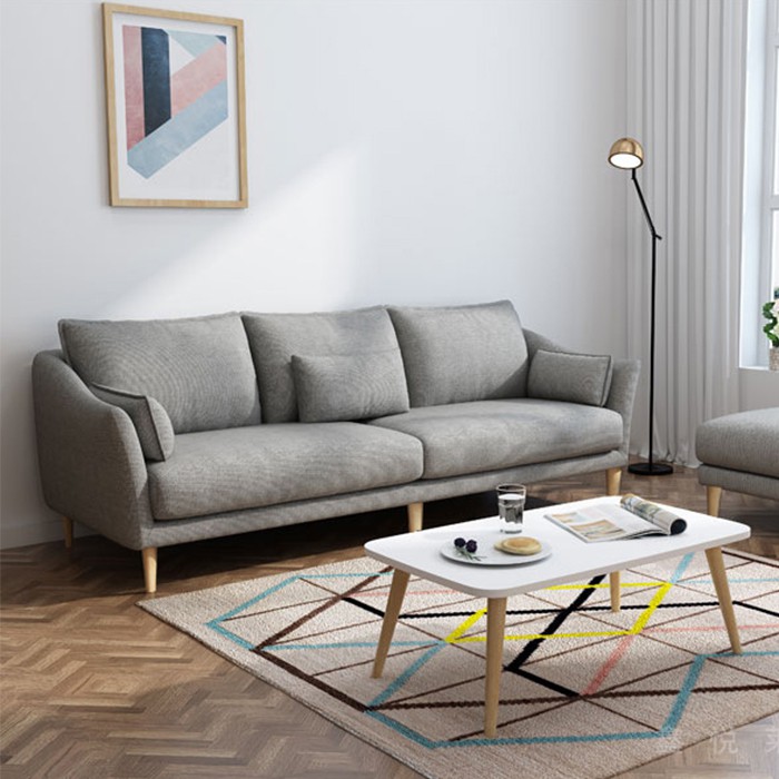 Ghế sofa đôi Bắc Âu kích thước 140cm và đôn chất liệu cao cấp GNK017