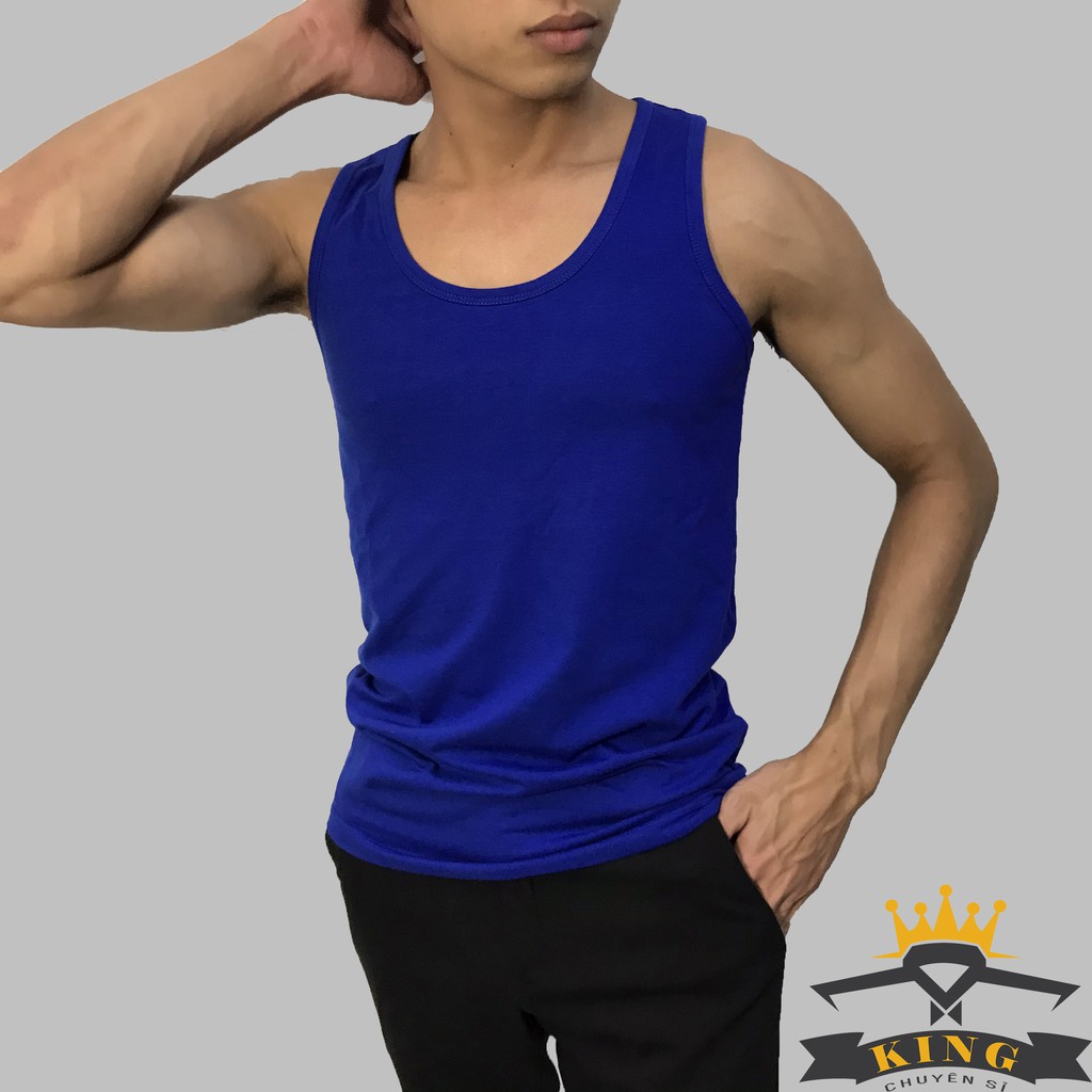 Áo ba lỗ nam KING 3 lỗ sát nách dáng body tập gym, thấm hút mồ hôi , thun co giãn tốt (U05)