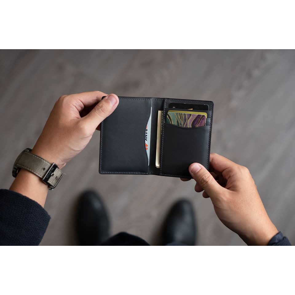 Ví card nam cầm tay da bò ý thủ công handmade có video đi kèm bảo hành 1 năm có video chi tiết