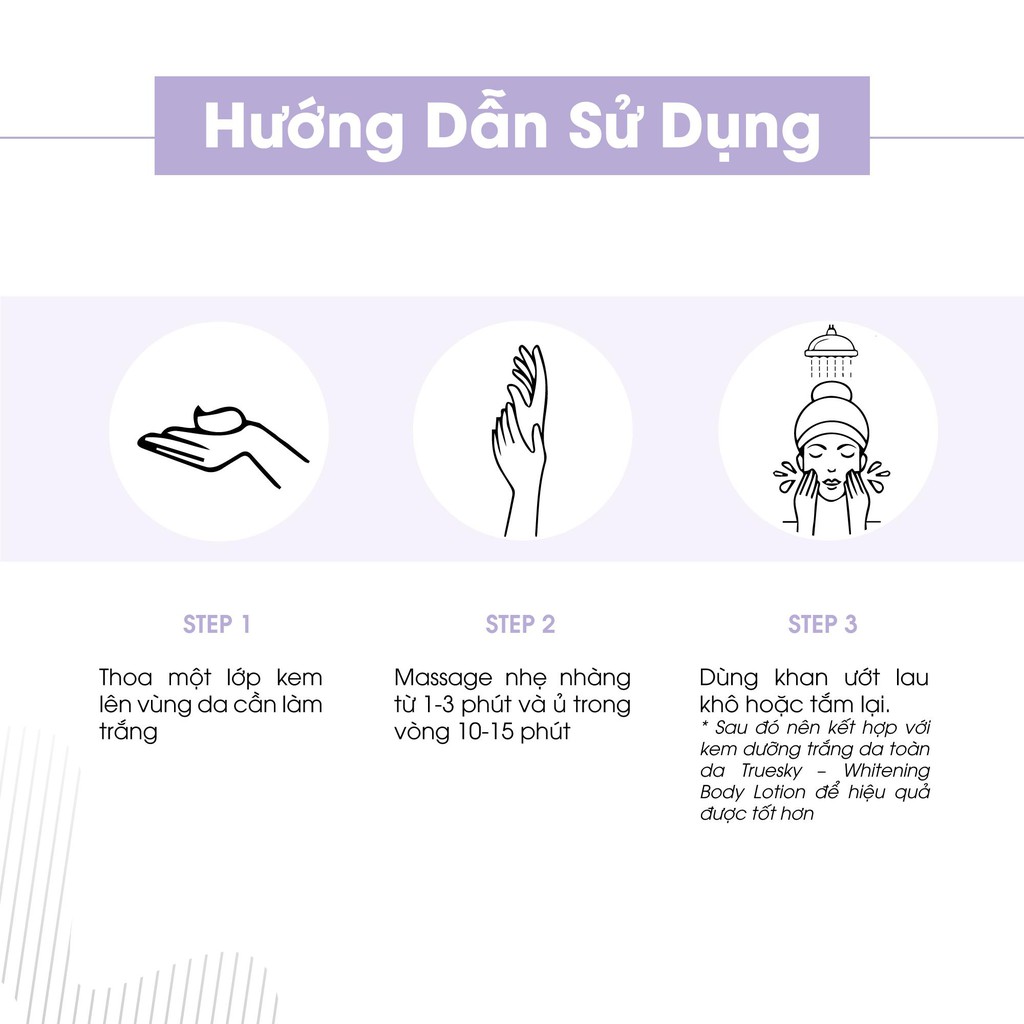 Kem ủ trắng body cấp tốc Truesky an toàn bật tone ngay lần đầu chính hãng 100ml - Whitening Body Cream | BigBuy360 - bigbuy360.vn