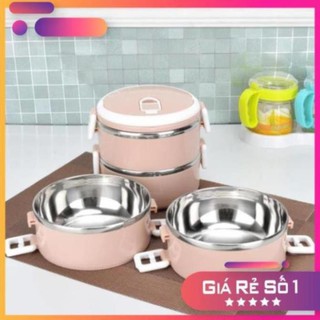 Hộp đựng cơm giữ nhiệt 2 tầng giữ nhiệt i camen ruột inox 2 tầng