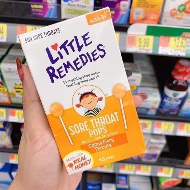 Kẹo ngậm ho Little Remedies cho bé 3tuổi