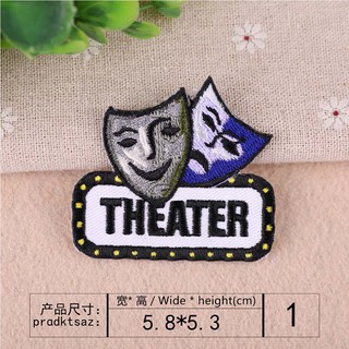 Sticker ủi thêu hình mặt nạ quần áo