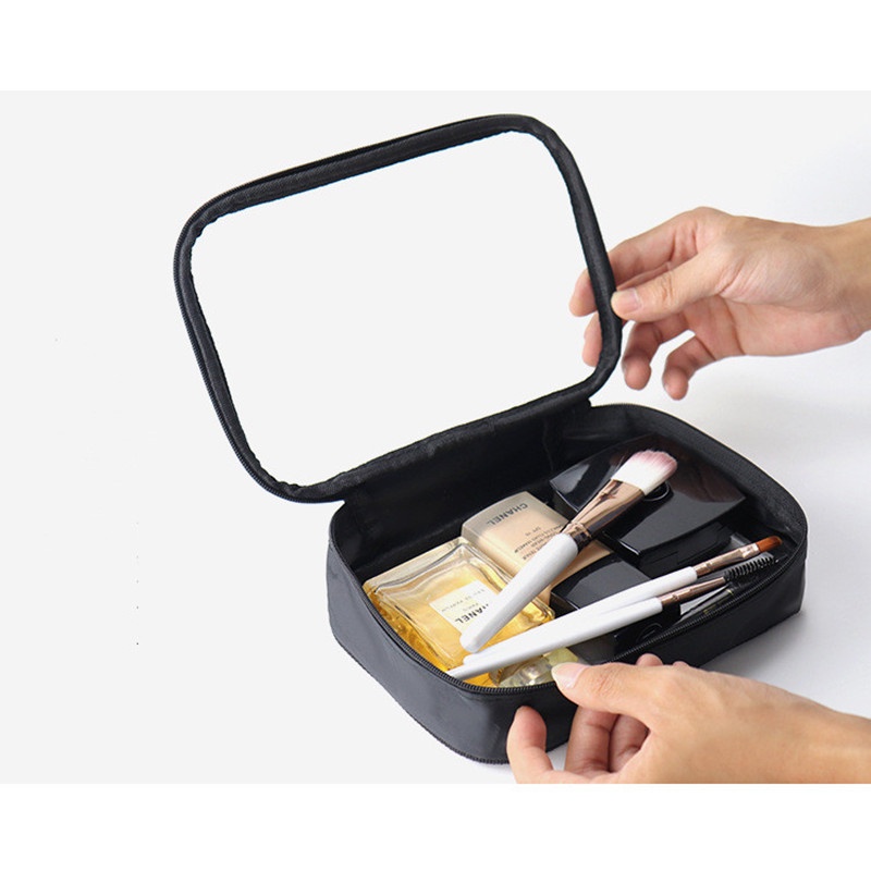 Túi Đựng Mỹ Phẩm Trong Suốt Chống Thấm Nước Có Dây Kéo Size S/M/L