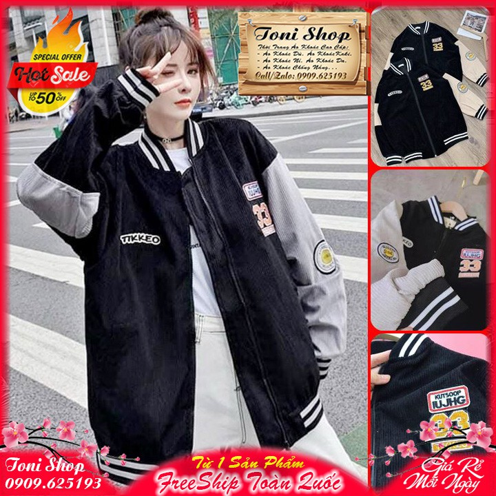 [Mã WASTMAY giảm 15% tối đa 30K đơn 150K] ÁO KHOÁC KAKI Nhung Gân Bomber Thêu 33 (M1940 - Kèm Ảnh Thật) | BigBuy360 - bigbuy360.vn