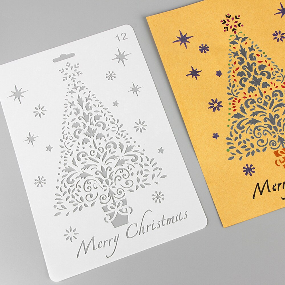 Khuôn vẽ mẫu trang trí album ảnh/đồ thủ công chủ đề giáng sinh