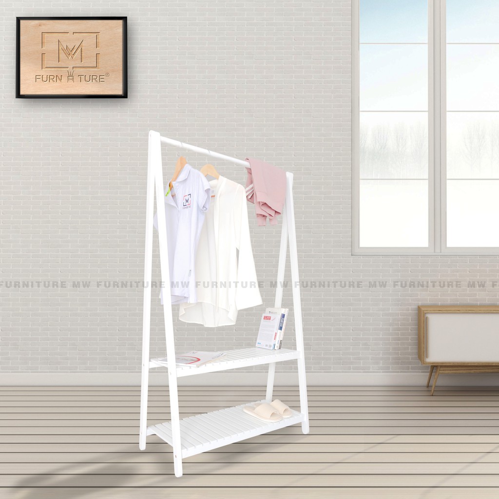 GIÁ TREO QUẦN ÁO CHỮ A HÀN QUỐC 2 TẦNG MÀU TRẮNG (SIZE M) - A HANGER 2F (SIZE M) WHITE - NỘI THẤT HOMESTAY