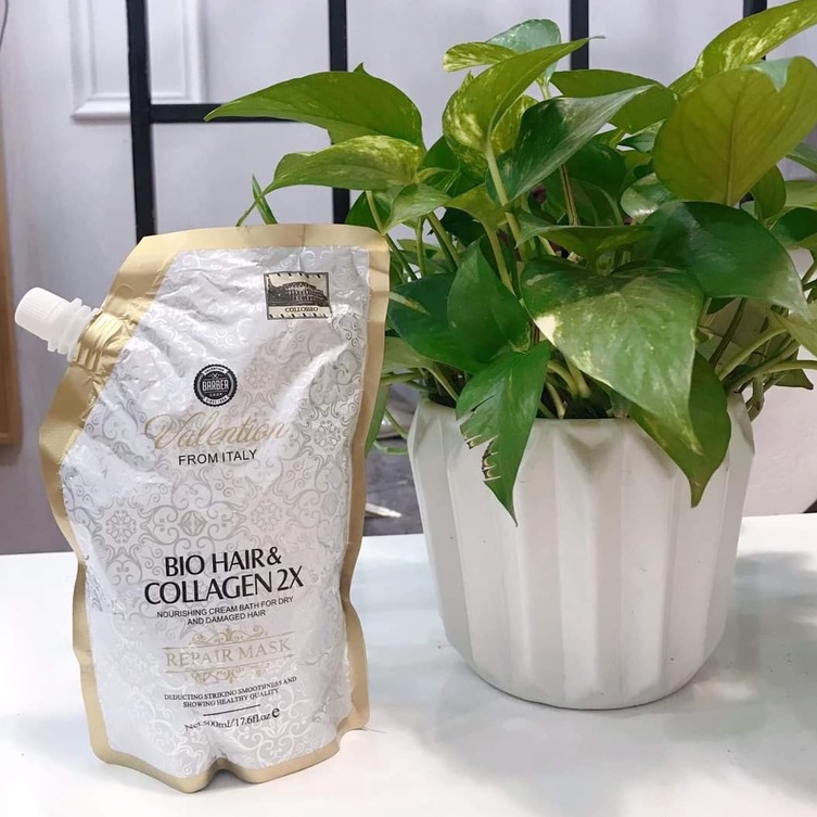 Dầu Gội VALENTION Dầu xả VALENTION Collagen Siêu Mềm Mượt Phục Hồi, Ngăn Gầu Gẫy Rụng Tóc 500ml, 800ml