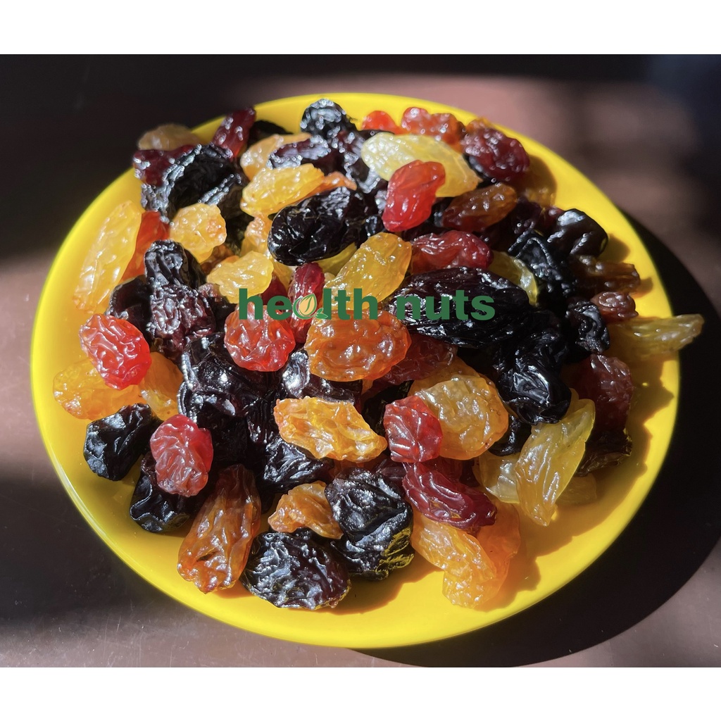Nho Sấy Nhập Khẩu Chi Lê Mixed 3 Màu, size lớn Jumbo