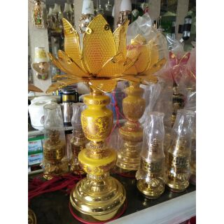 Combo 2 đèn thờ Sen Vàng 50 cm