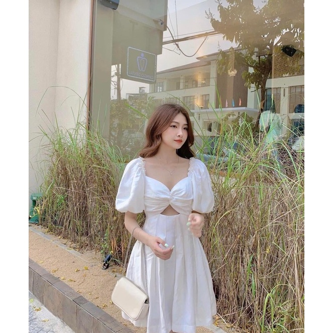 Váy Thô Xoắn Ngực Dáng Ngắn Xoè Hàng 2 Lớp 3 Màu Siêu Xinh
