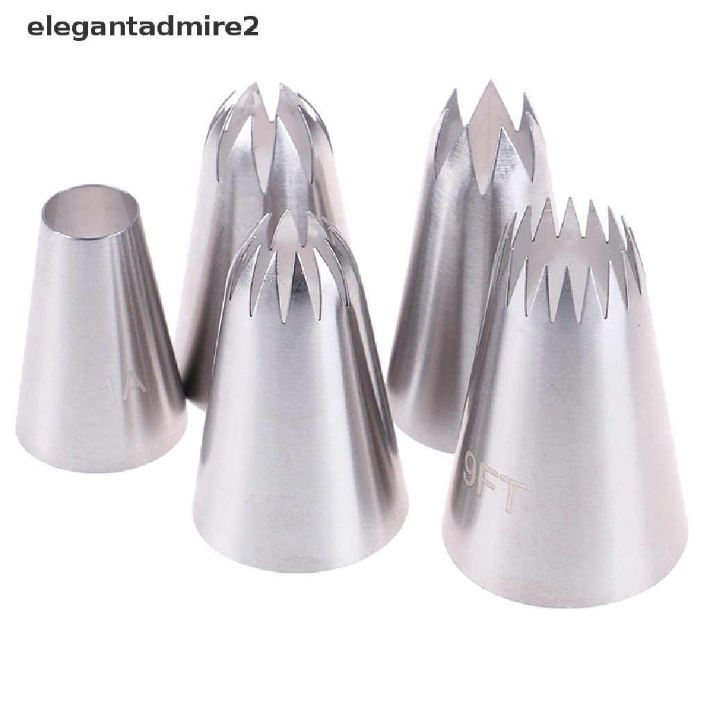 [gant] 5pcs Large Russian Icing Piping Pastry Nozzle Tips Cake Decorag Tool Nozzles .