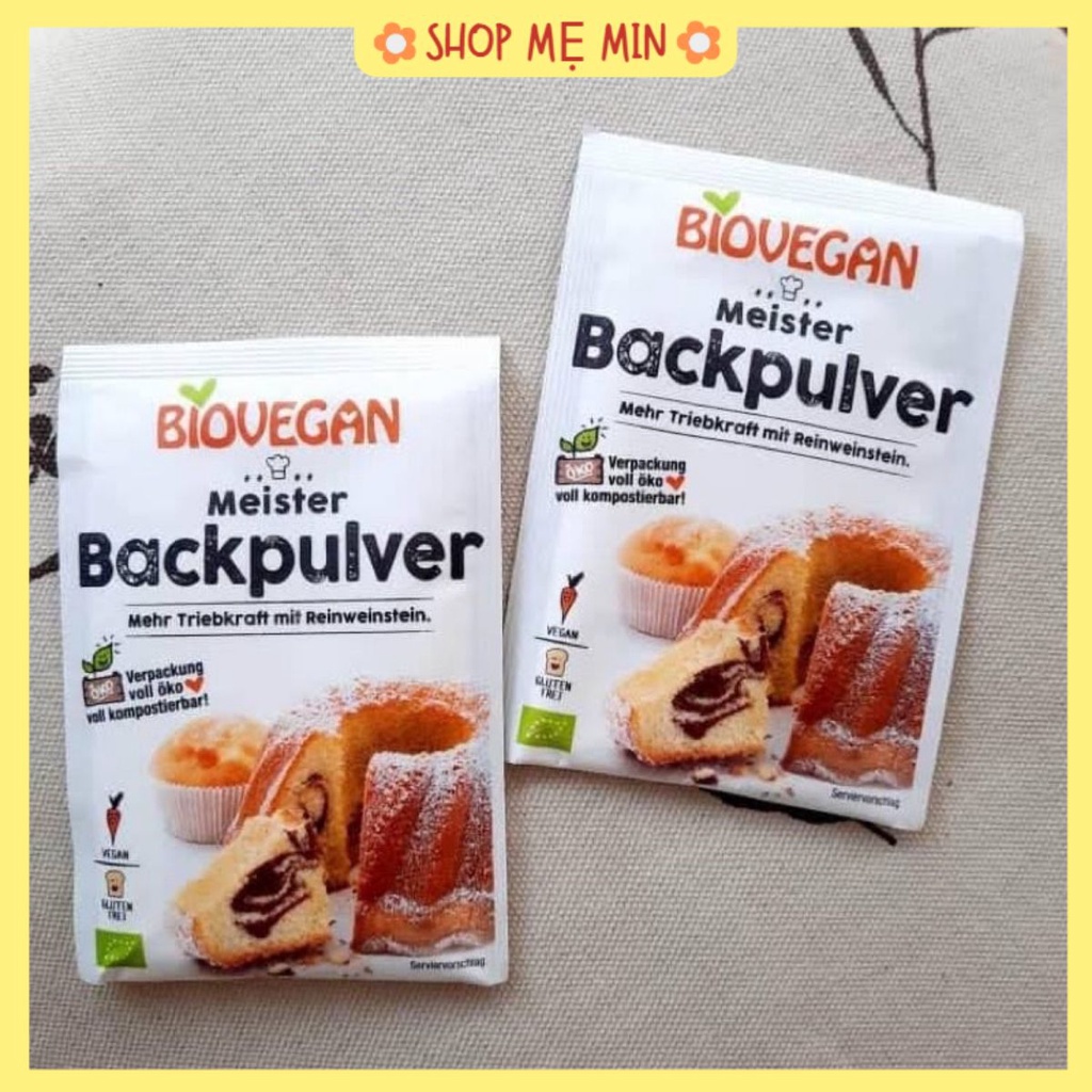 Bột Nở Hữu Cơ Backpulver Biovegan 17g Đức Cho Bé Ăn Dặm