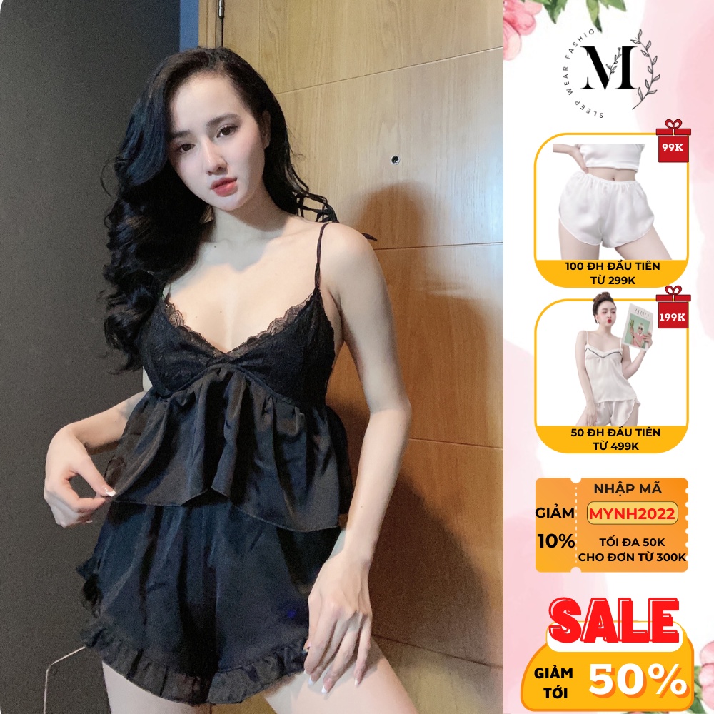 [ Lụa Cao Cấp ] Đồ ngủ sexy set bộ cột dây vai gợi cảm mặc nhà chất liệu lụa satin mềm mịn 030