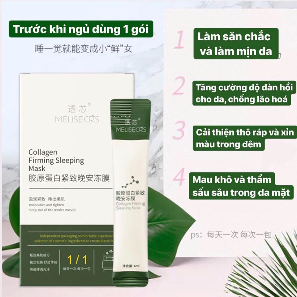 Mặt nạ ngủ thạch Collagen hộp 20 gói