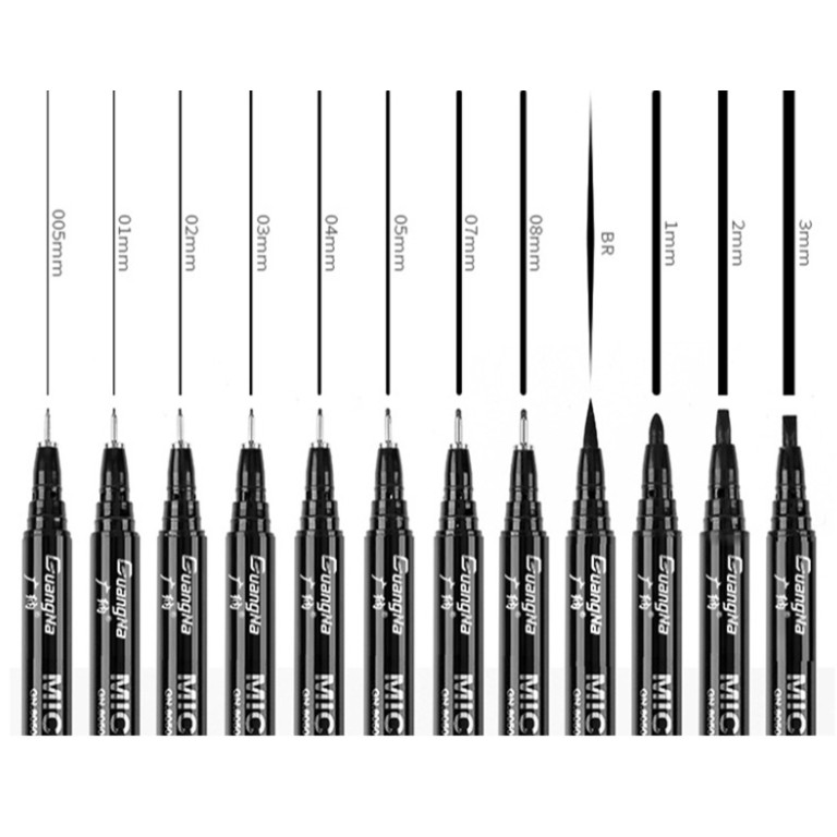 Bộ 6 9 12 bút vẽ đi nét kháng nước MICRON GRAPHIC