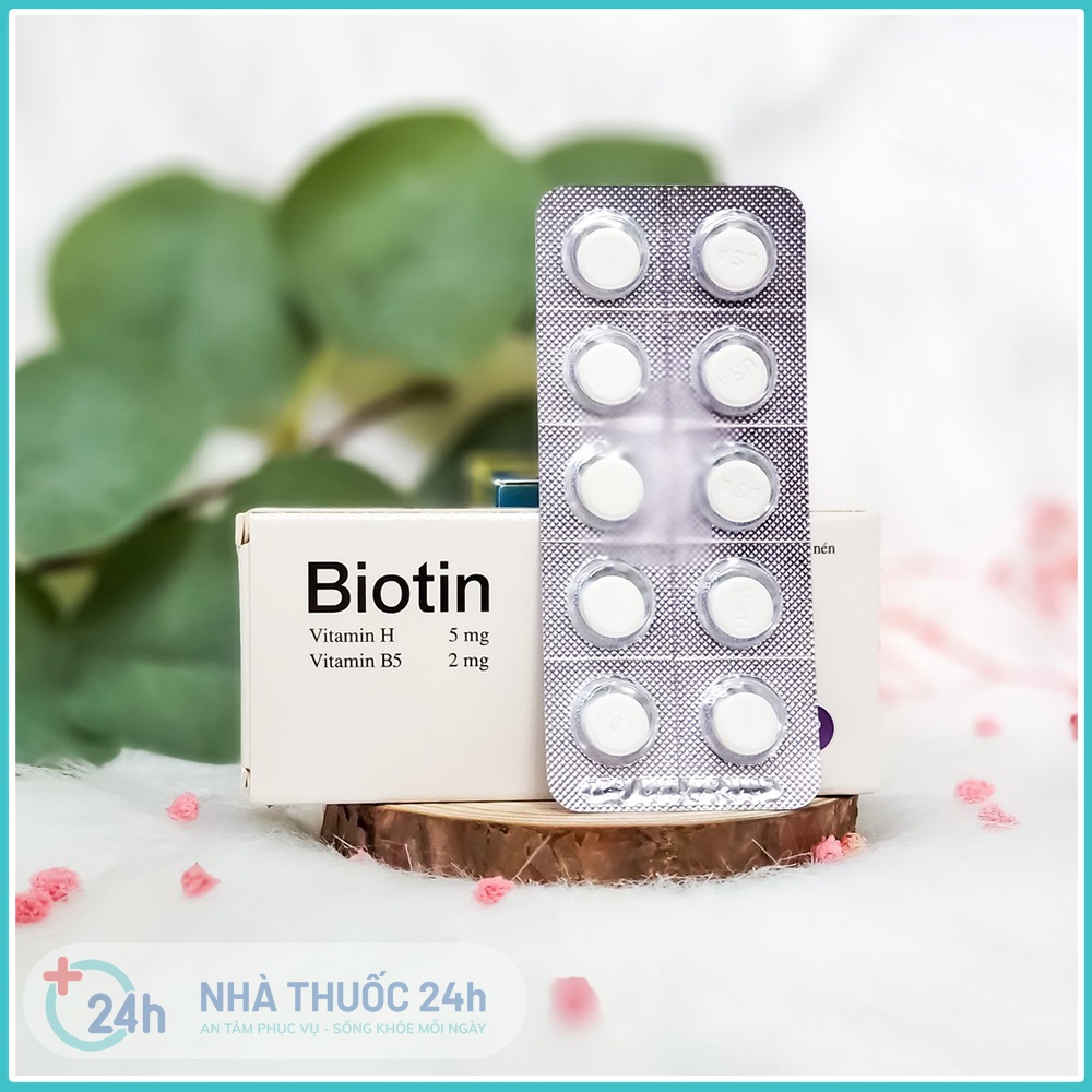 Biotin 5mg & B5Viên Uống Hỗ Trợ Kích Thích Mọc Tóc, Móng, Giảm Nhờn MDP nhập khẩu chính hãng USA -  Hộp 20 viên