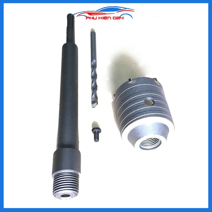Bộ mũi khoan rút lõi điều hòa kèm cán chuôi dài 11cm/20cm/30cm rút lõi bê tông cao cấp đường kính mũi 30-90mm