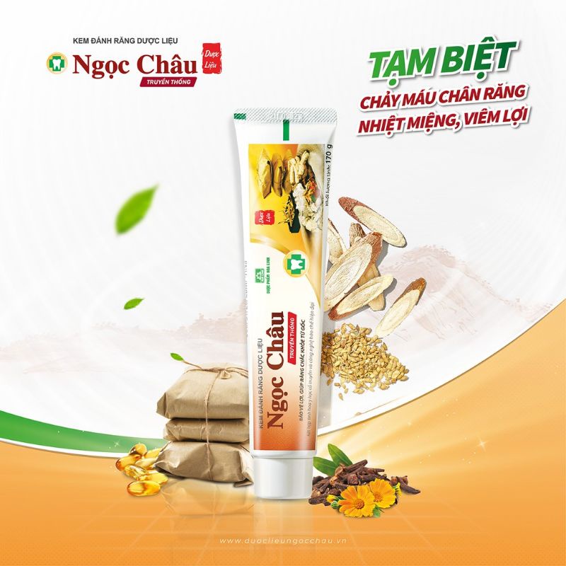 Kem đánh răng Ngọc châu từ thảo dược - giảm nhiệt miệng, trắng răng