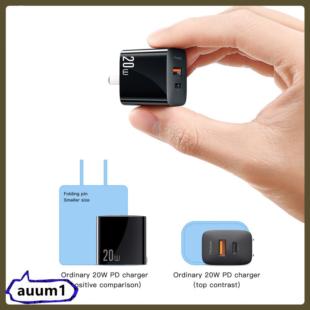 Đầu Sạc Nhanh Mcdodo 20w Pd Usb 3.0 Cho Iphone 12 (Auum1)